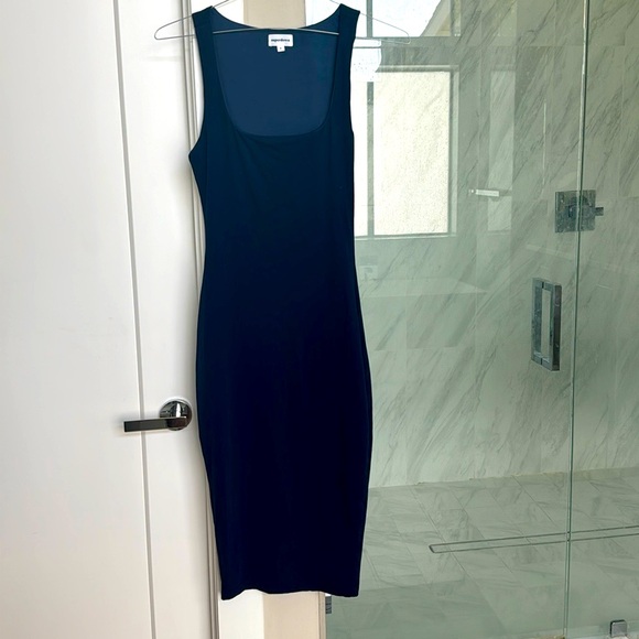 Carlina Square Neck Dress in Navy Blue - Picture 4 of 7